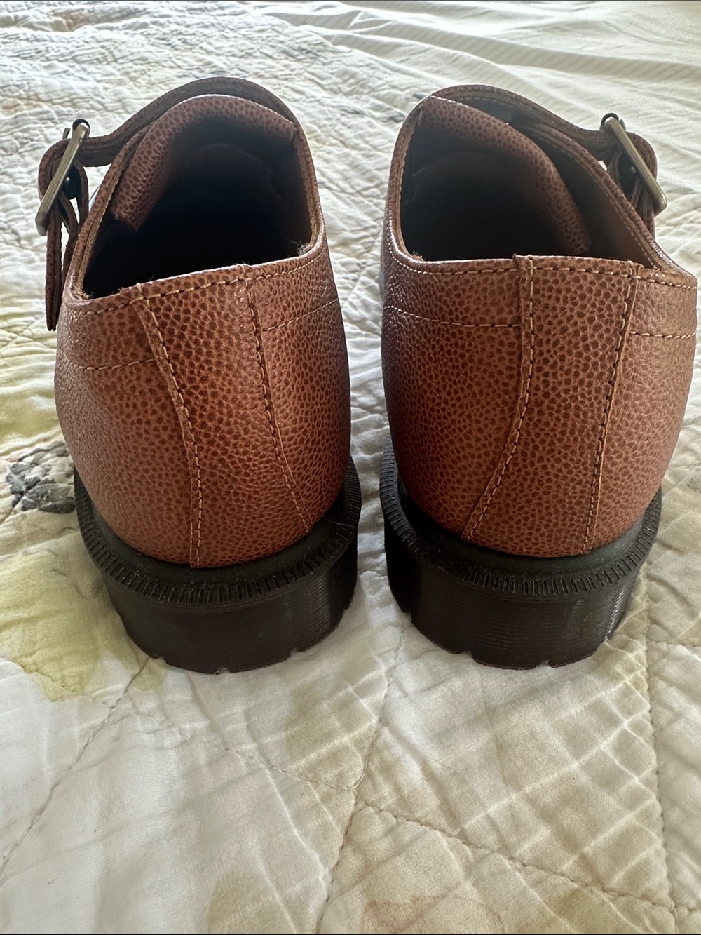 Dr. Martens Tan Brown Kiltie Buckle Loafers - Picture 4 of 6